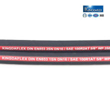 Abrasion Resistant High Pressure Steel Wire Braided Rubber Hydraulic Hose Pipe EN853 2SN